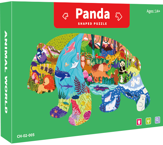 Brinquedos infantis personalizados Quebra-cabeça de aglomerado Brinquedos de quebra-cabeça para crianças Quebra-cabeça de animais de desenho animado
