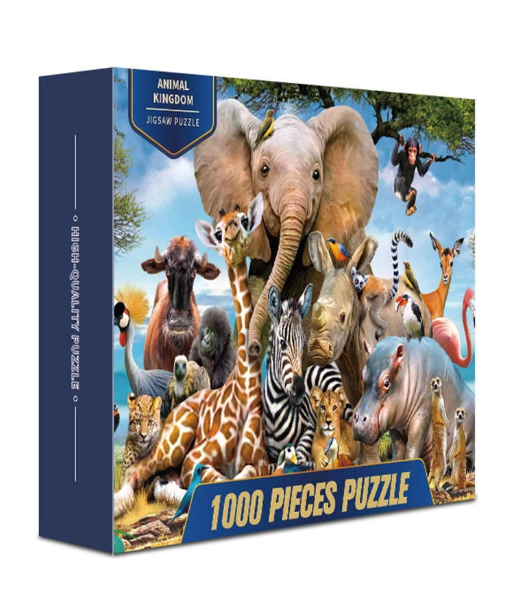 Venda imperdível quebra-cabeça personalizado 100 500 1000 peças quebra-cabeças de papel para crianças e adultos