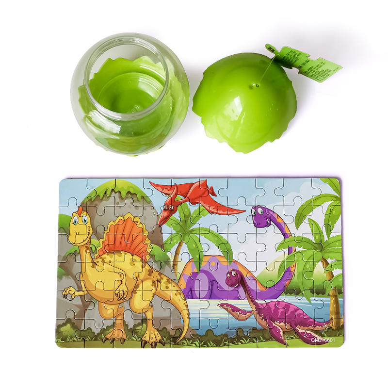 Quebra-cabeça infantil caixa de embalagem de ovos de dinossauro 60 peças quebra-cabeça para bebê
