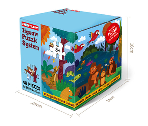 Personalização 48 peças de papel grande quebra-cabeça de chão para crianças quebra-cabeças jogo de brinquedos