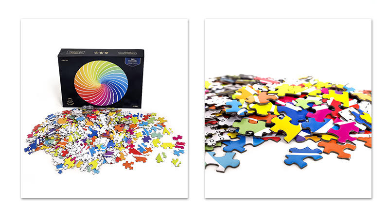 Brinquedos infantis com preço de fábrica impressos personalizados 500 1000 peças quebra-cabeça educacional de aglomerado grosso para adultos
