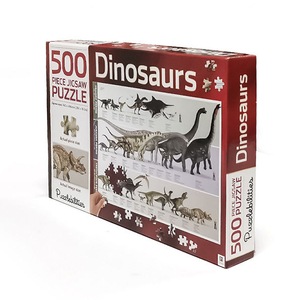 Alta qualidade 2022 aceitar logotipo personalizado dinossauro 500 peças quebra-cabeças para crianças e adultos